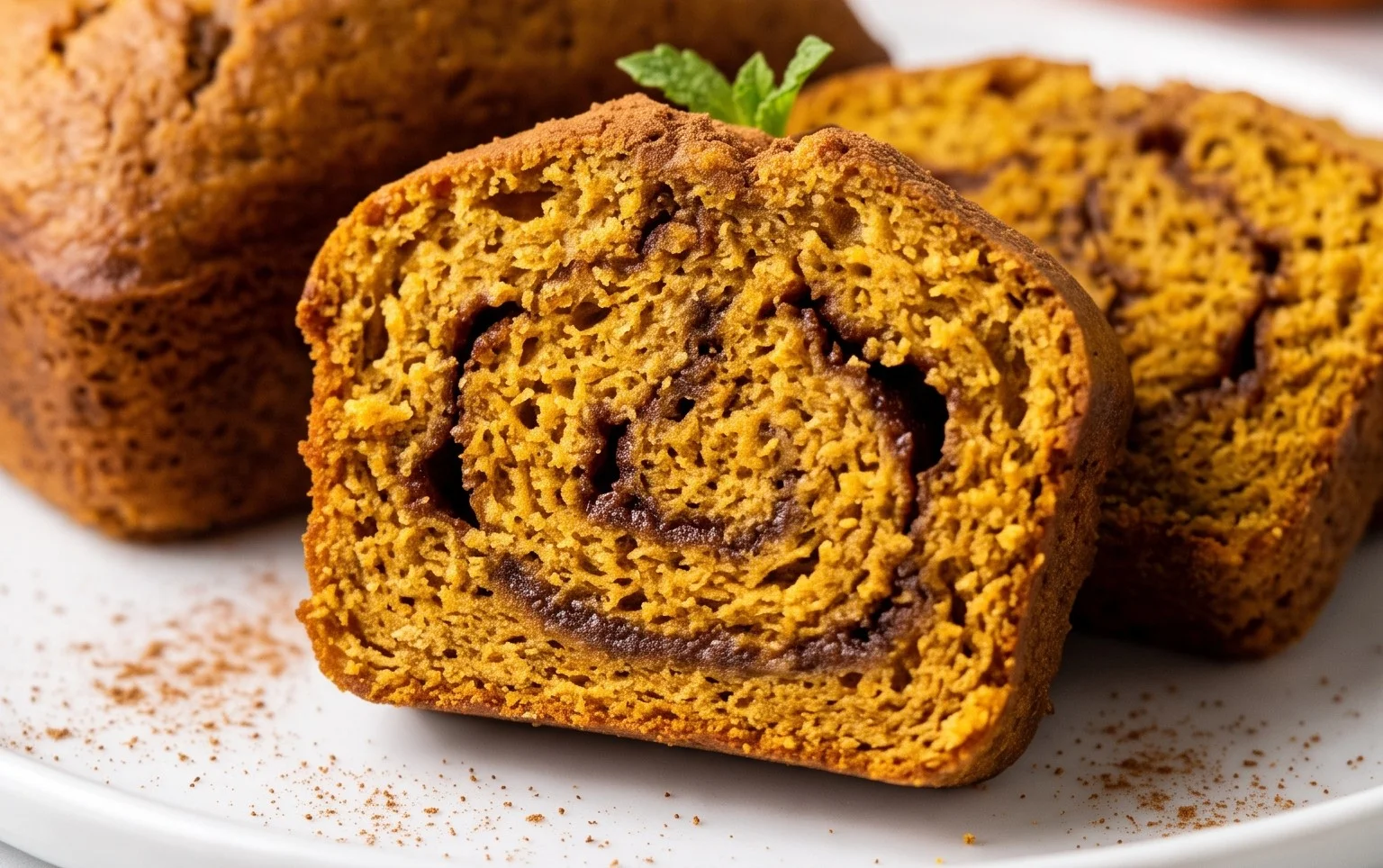 Cinnamon Swirl Pumpkin Bread Mini Loaves