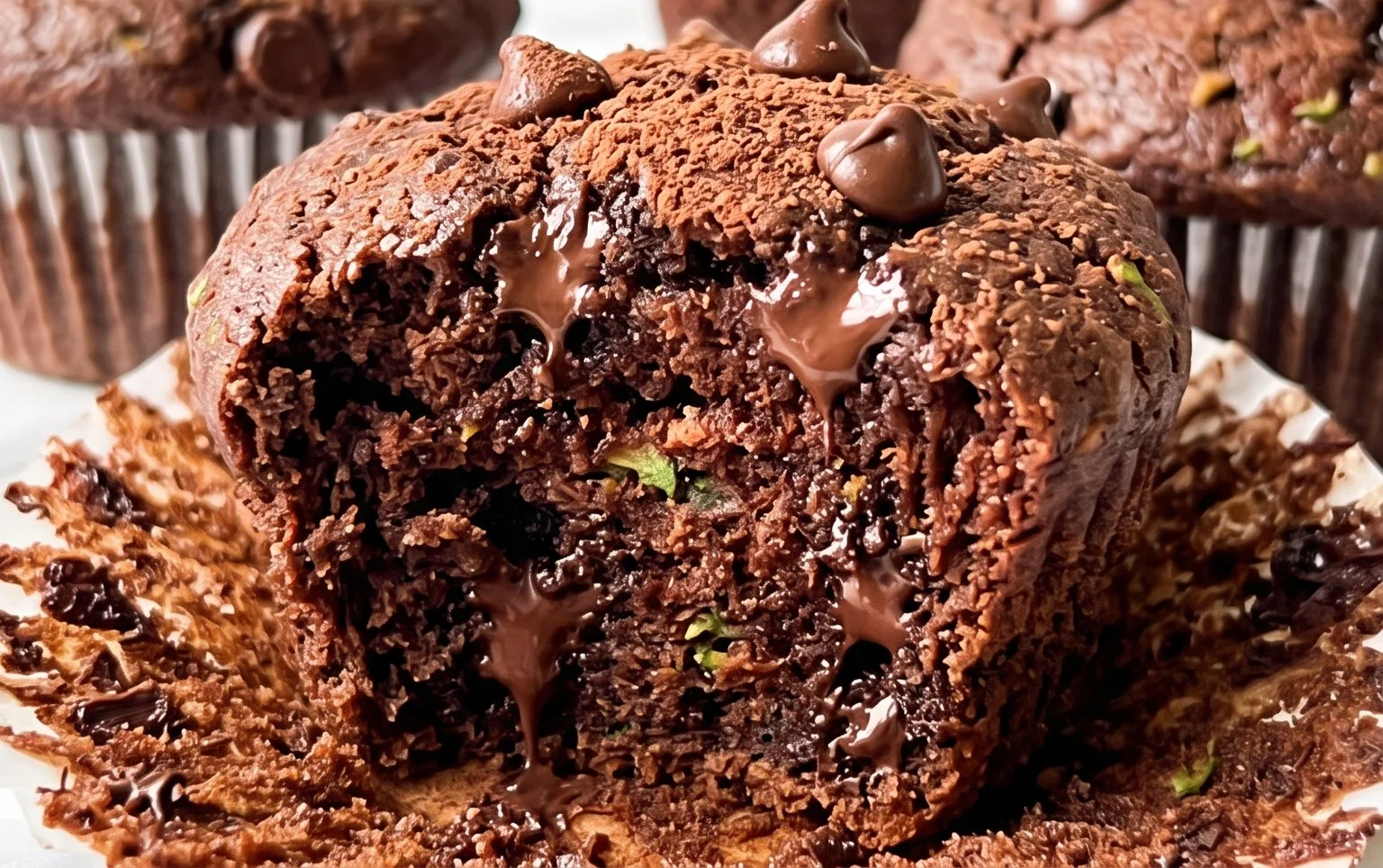 Double Chocolate Zucchini Muffins
