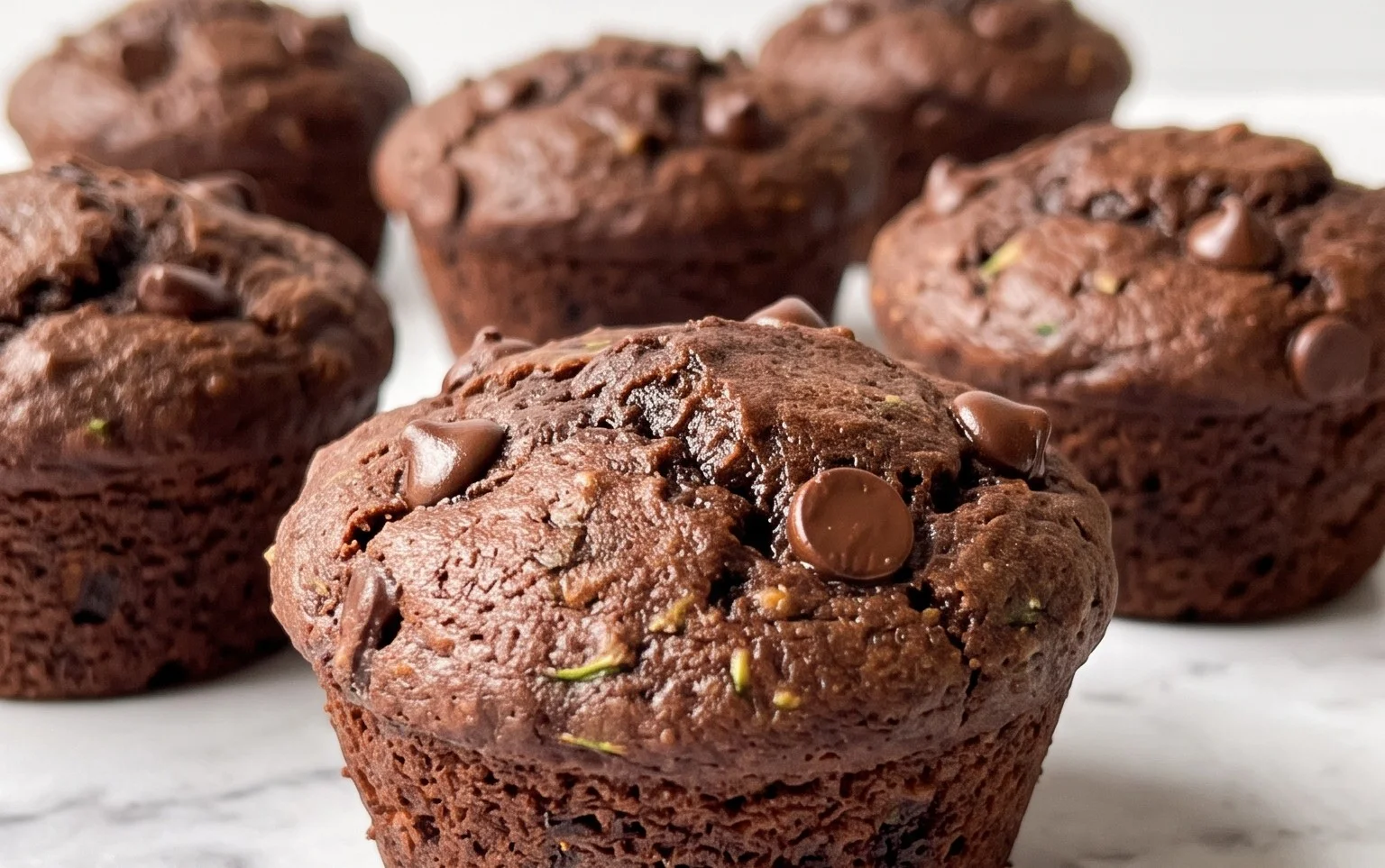 Double Chocolate Zucchini Muffins-Moist Fudgy & Healthy